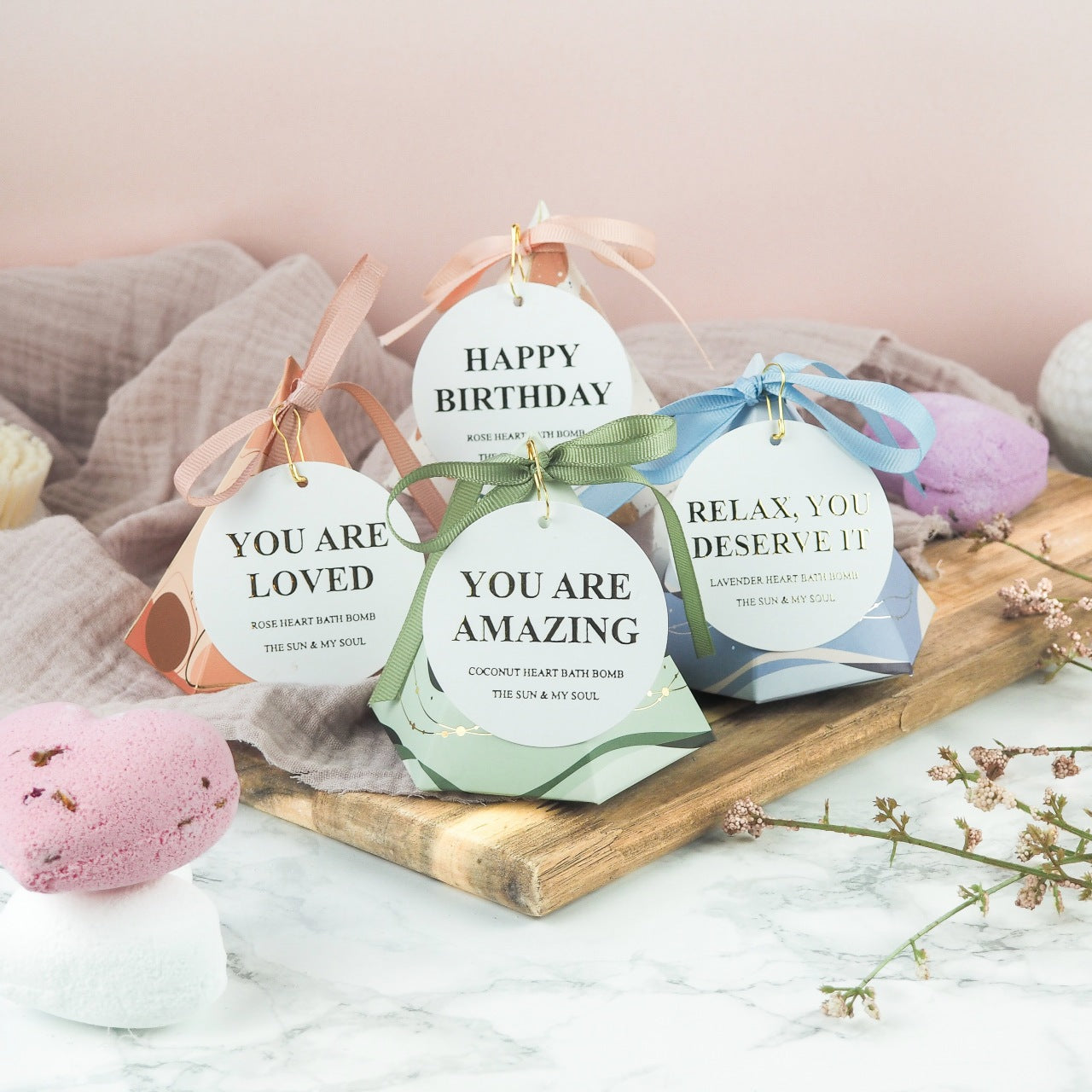 You Are Amazing Coconut Heart Shaped Bath Bomb