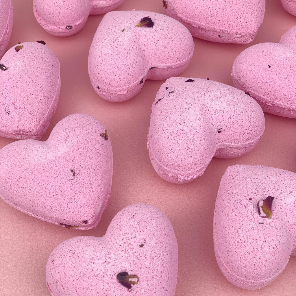 You Are Loved Rose Heart Shaped Bath Bomb