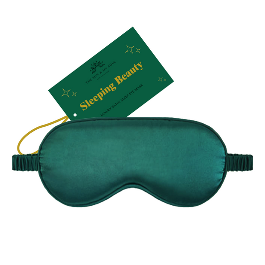 Luxury Satin Sleep Eye Mask - Emerald Green