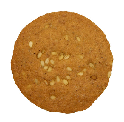 Caramel and Sesame Crunchy Cookies Thin Biscuits