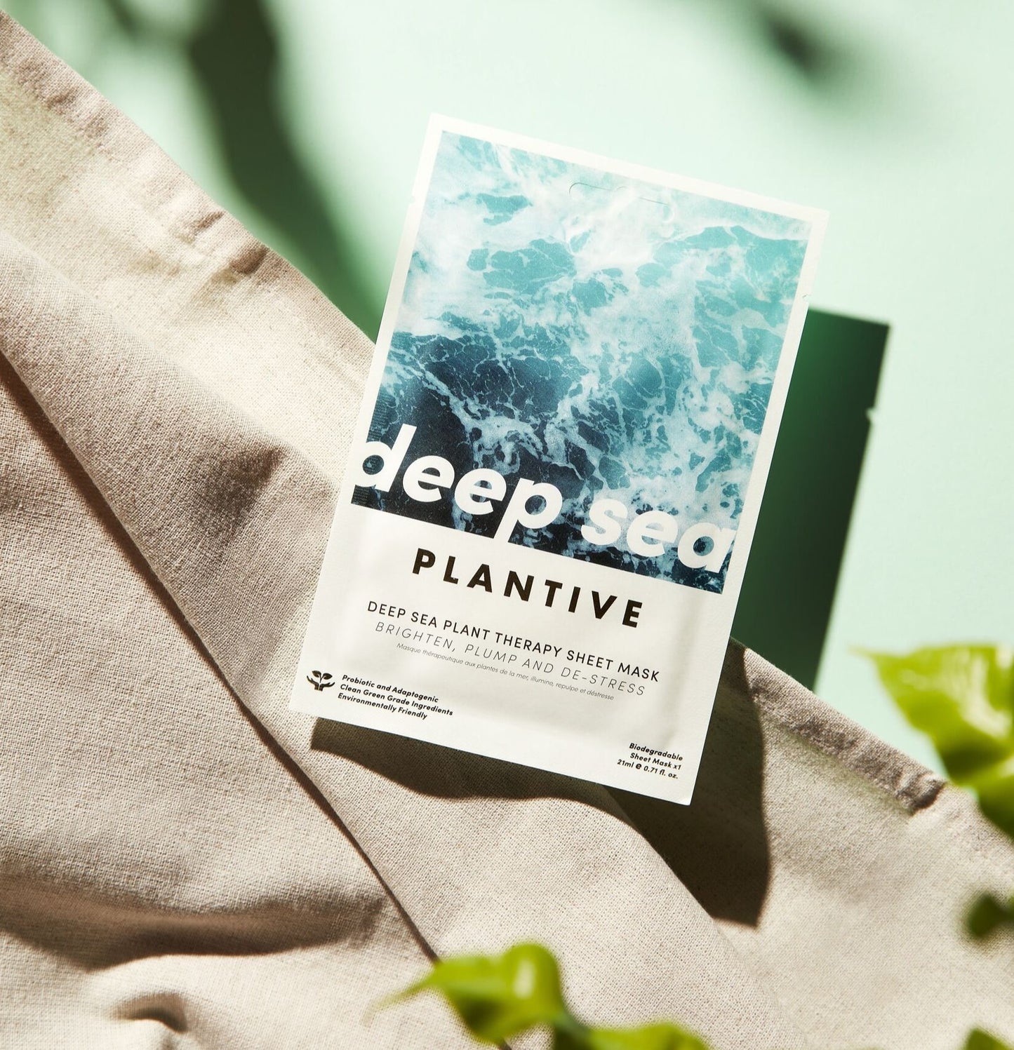 Deep Sea Plant Therapy Sheet Face Mask - Brighten, Plump and De-stress