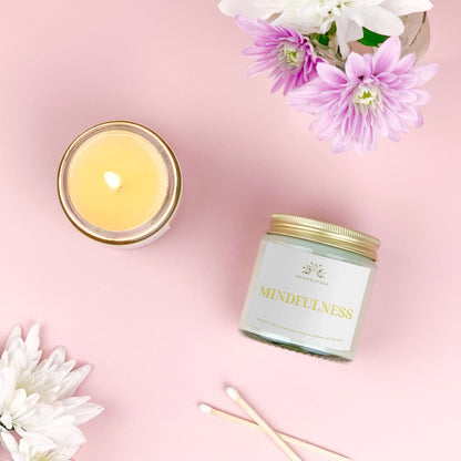 Mindfulness - Mandarin, Basil, Lime Scented Soy Candle for Relaxation