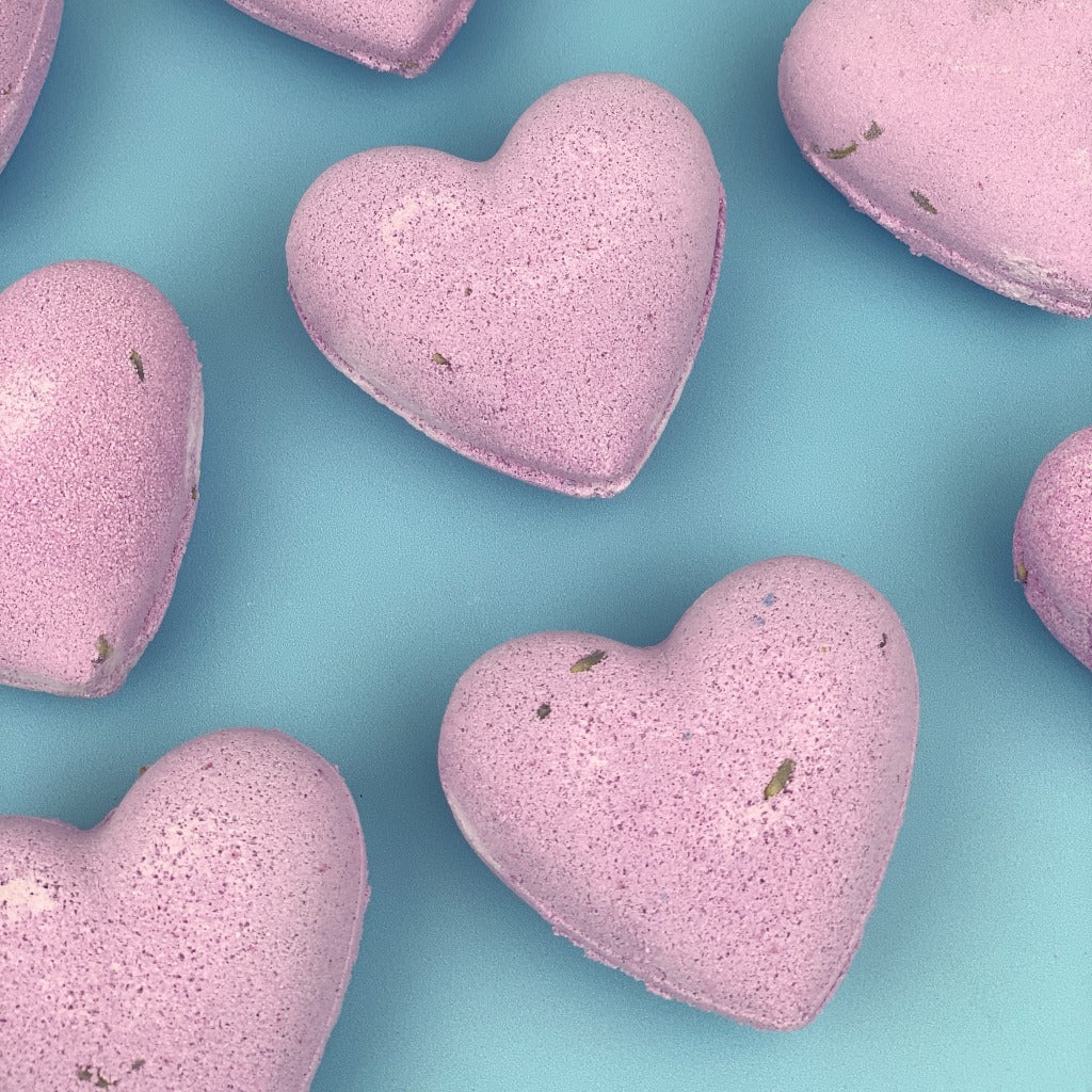 Relax You Deserve It Lavender Heart Shaped Bath Bomb